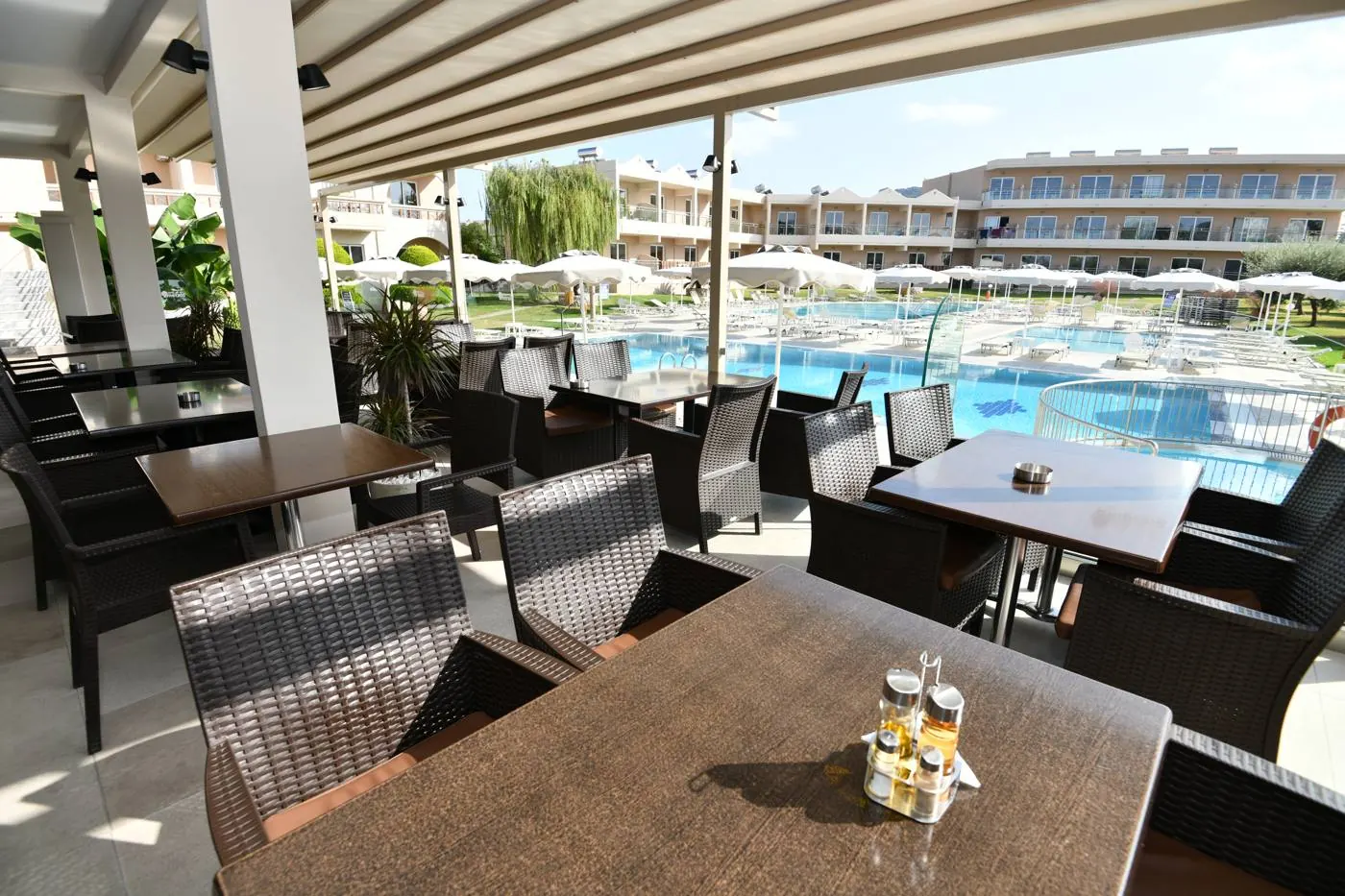 Restaurant terrace by the pool
