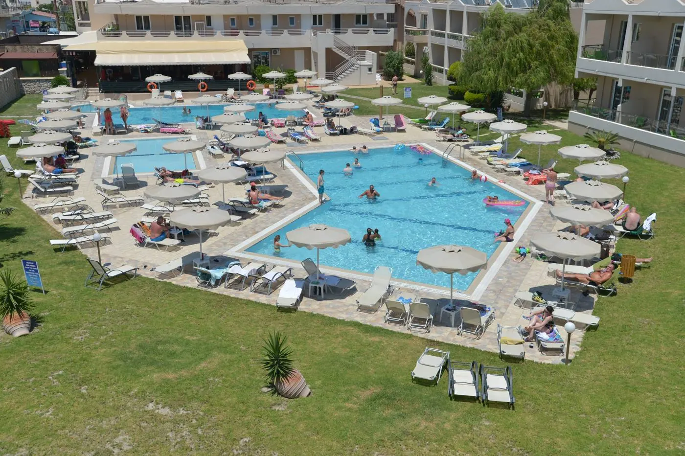 Aerial view of the main pool